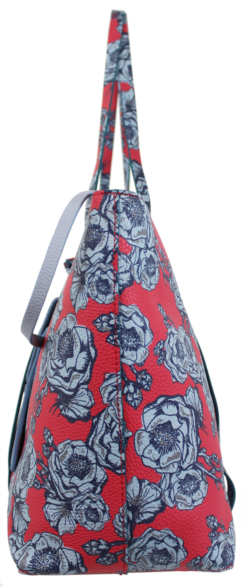 Regina Tote in Coral & Denim