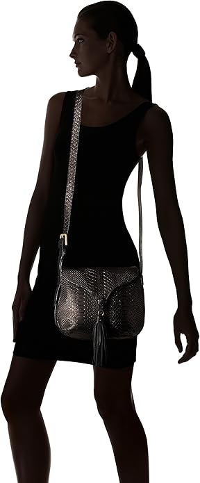 Arrow Crossbody in Black Python