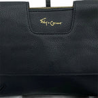 Delancie Flap Crossbody in Black