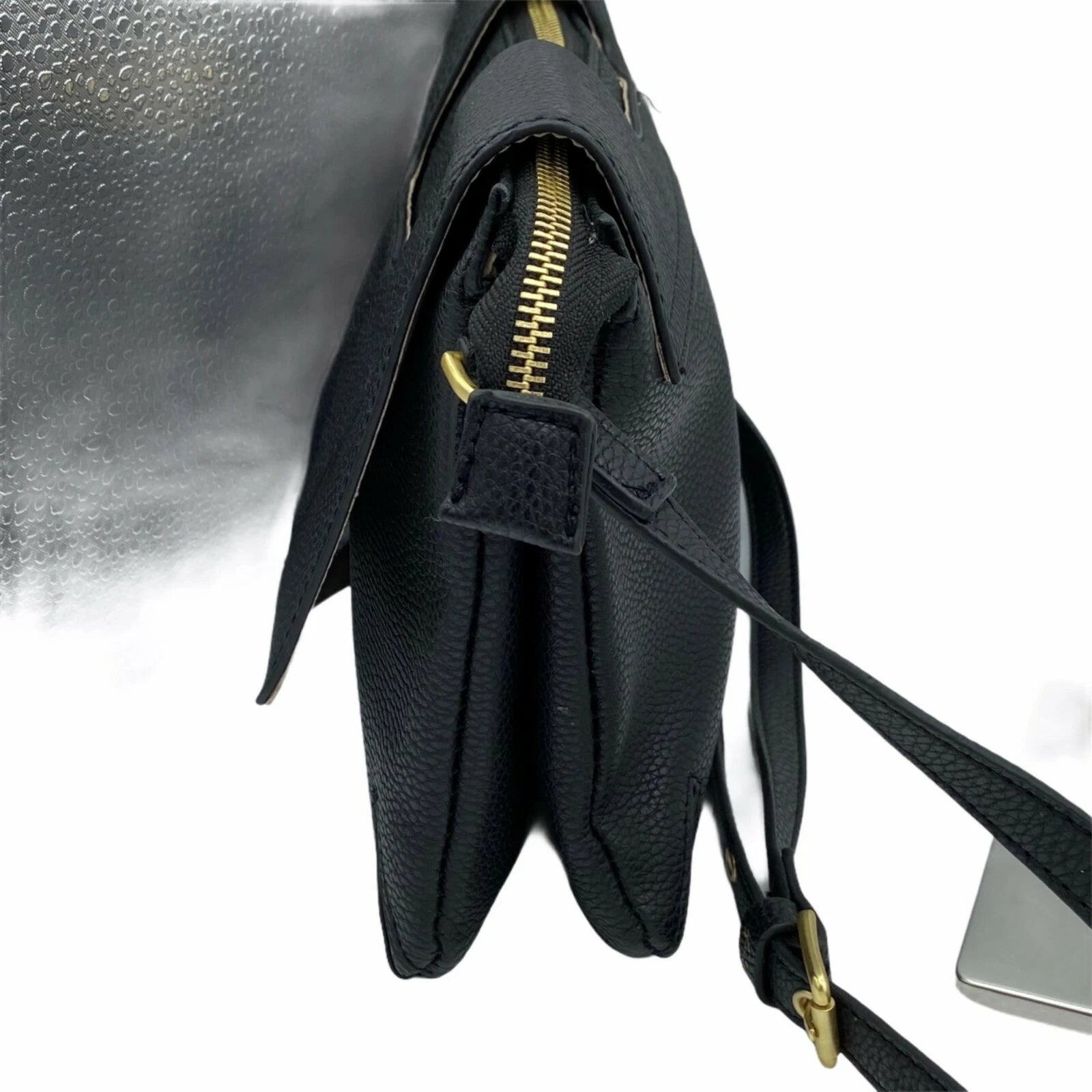 Delancie Flap Crossbody in Black