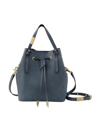 Wildheart Small Drawstring Tote in Blue Infinity